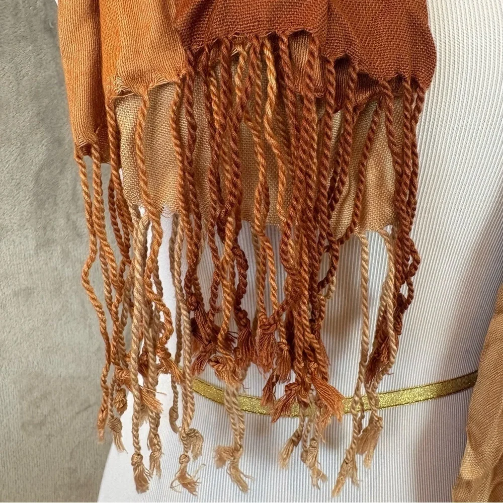 Elegant Ombre Warm Tone Fall Scarf